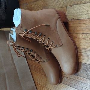 Christy Dawn Tan Ankle Boots